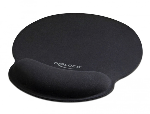 MOUSE PAD DELOCK Mousepad 12559 με στήριγμα καρπού, 252 x 227mm, μαύρο