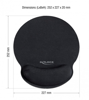 MOUSE PAD DELOCK Mousepad 12559 με στήριγμα καρπού, 252 x 227mm, μαύρο