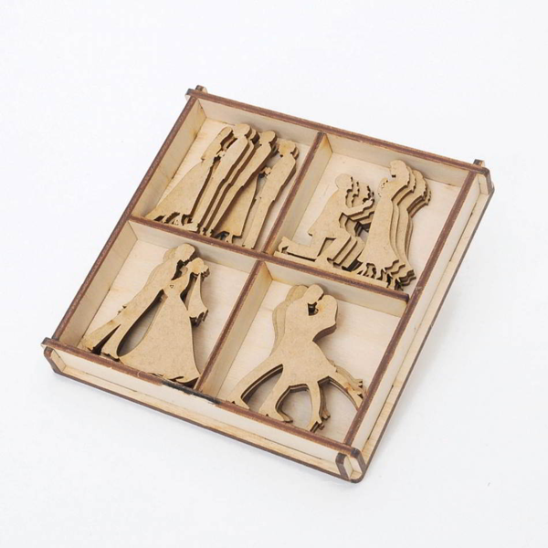 ΞΥΛΙΝΑ ΔΙΑΚΟΣΜΗΤΙΚΑ MDF SET 20TEM ΓΑΜΟΣ IDEA 1642