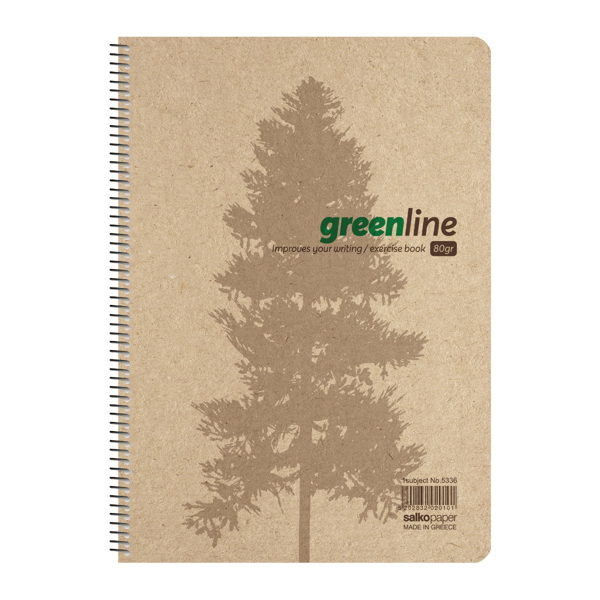 ΤΕΤΡΑΔΙΟ ΣΠΙΡΑΛ SALKO GREENLINE 21X29 30Φ*60σελ. ΘΕΜΑΤΑ 1 5336