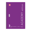 ΤΕΤΡΑΔΙΟ ΣΠΙΡΑΛ ACADEMY 17X25cm B5 3 ΘΕΜΑΤΑ 90φ. ΑΣΟΡΤΙ ΣΧΕΔΙΑ