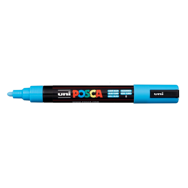 ΜΑΡΚΑΔΟΡΟΣ UNI POSCA PC-5Μ 1.8-2.5mm ΓΑΛΑΖΙΟ ΜΕΣΑΙΟΣ