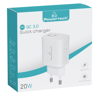 ΦΟΡΤΙΣΤΗΣ ΜΠΡΙΖΑΣ POWERTECH PT-778 FAST CHARGE USB & USB-C, PD QC3.0, 20W, λευκός