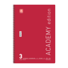 ΤΕΤΡΑΔΙΟ ΣΠΙΡΑΛ ACADEMY 21X29cm Α4 3 ΘΕΜΑΤΑ 90φ. ΑΣΟΡΤΙ ΧΡΩΜΑΤΑ 70ΓΡ
