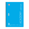 ΤΕΤΡΑΔΙΟ ΣΠΙΡΑΛ ACADEMY 21X29cm Α4 3 ΘΕΜΑΤΑ 90φ. ΑΣΟΡΤΙ ΧΡΩΜΑΤΑ 70ΓΡ