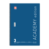 ΤΕΤΡΑΔΙΟ ΣΠΙΡΑΛ ACADEMY 21X29cm Α4 3 ΘΕΜΑΤΑ 90φ. ΑΣΟΡΤΙ ΧΡΩΜΑΤΑ 70ΓΡ