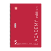 ΤΕΤΡΑΔΙΟ ΣΠΙΡΑΛ ACADEMY 21X29cm Α4 5 ΘΕΜΑΤΑ 75φ. ΑΣΟΡΤΙ ΧΡΩΜΑΤΑ 70ΓΡ