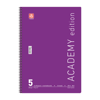 ΤΕΤΡΑΔΙΟ ΣΠΙΡΑΛ ACADEMY 21X29cm Α4 5 ΘΕΜΑΤΑ 75φ. ΑΣΟΡΤΙ ΧΡΩΜΑΤΑ 70ΓΡ