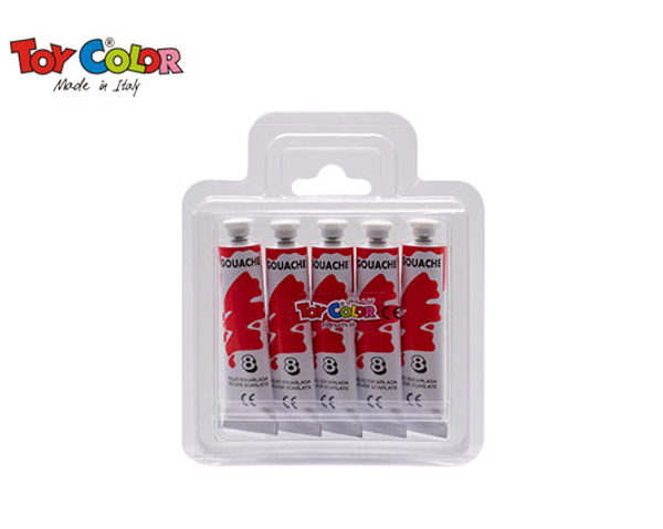 ΤΕΜΠΕΡΑ TOY COLOR 12ml SCARLET RED -ΚΟΚΚΙΝΟ ΣΚΑΡΛΕΤ Νo8 σε σωληνάριο