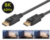 ΚΑΛΩΔΙΟ GOOBAY DisplayPort 61696, 8K/60Hz, 32.4 Gbit/s, 1m, μαύρο