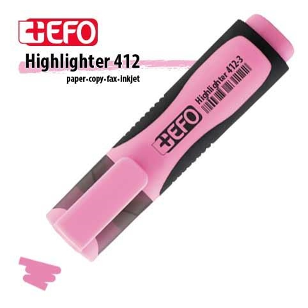 ΥΠΟΓΡΑΜΜΙΣΤΗΣ +EFO ΠΑΣΤΕΛ ΡΟΖ 412-3 Highlighter Paper-Copy-Fax