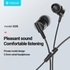 ΑΚΟΥΣΤΙΚΑ ΜΙΝΙ CELEBRAT earphones με μικρόφωνο G35, 3.5mm σύνδεση, 10mm, 1.2m, μαύρα