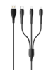 ΚΑΛΩΔΙΟ USAMS USB σε USB-C/Lightning/Micro USB US-SJ374, 10W, 1m, μαύρο