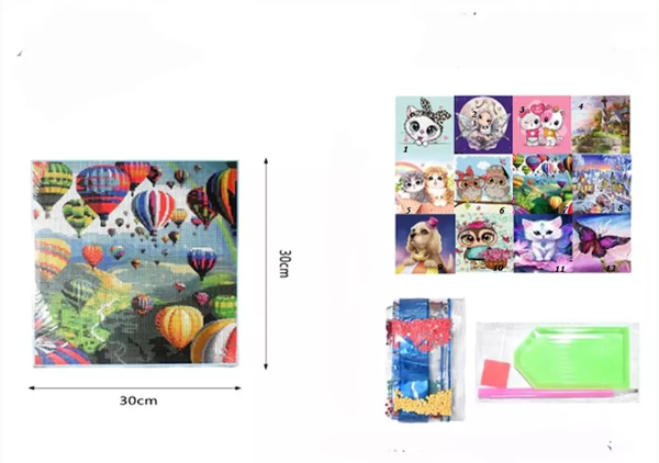 ΚΑΤΑΣΚΕΥΕΣ DIAMOND PAINTING KIT 5D 30X30EK. ΜΕ ΕΡΓΑΛΕΙΑ ΔΙΑΦΟΡΑ ΣΧΕΔΙΑ