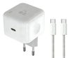 ΦΟΡΤΙΣΤΗΣ ΜΠΡΙΖΑΣ POWERTECH PT-1581 με καλώδιο, USB-C, 40 έως 60W, GaN, AVS, λευκός,Iphone 17
