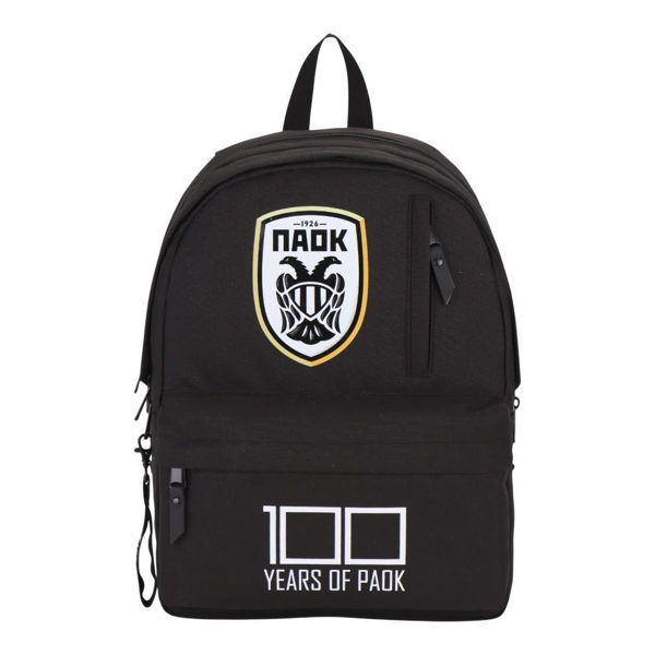 ΤΣΑΝΤΑ ΠΛΑΤΗΣ MUST TEAM MONOCHROME CLASSIC 32X19X42EK. 2 ΚΕΝΤΡΙΚΕΣ ΘΗΚΕΣ ΠΑΟΚ 100 ΧΡΟΝΙΑ