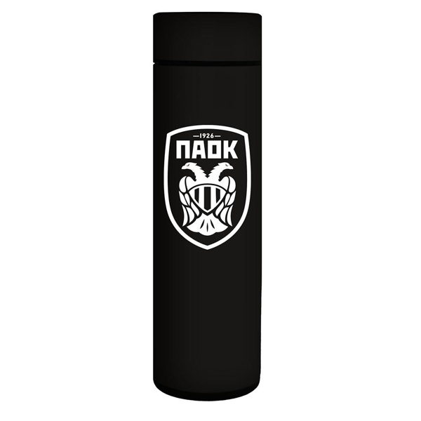ΘΕΡΜΟΣ 500ML ΑΝΟΞΕΙΔΩΤΟ ME LED ΕΝΔΕΙΞΗ ΘΕΡΜΟΚΡΑΣΙΑΣ ΚΑΙ ΕΣΩΤΕΡΙΚΟ ΙΝΟΧ ΦΙΛΤΡΟ 6,5X22,5EK PAOK