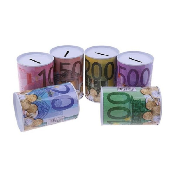 ΚΟΥΜΠΑΡΑΣ ΕΥΡΩ Φ8,5x12.5cm ΜΕΤΑΛΛΙΚΟΣ ΔΙΑΦΟΡΑ ΣΧΕΔΙΑ ΑΣΟΡΤΙ