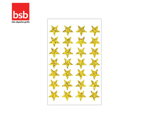 ΑΥΤΟΚΟΛΛΗΤΑ BSB ΑΣΤΕΡΙΑ ΧΡΥΣΑ 7.8X12.5cm 2ΦΥΛΛΑ 56ΤΕΜ 09-217