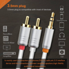 ΚΑΛΩΔΙΟ AUDIO CABLETIME καλώδιο ήχου 3.5mm σε 2x RCA CT-AV314-P12G, 3m, λευκό
