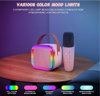 HXEIO BLUETOOTH RGB KARAOKE KAI 2 ΜΙΚΡΟΦΩΝΑ Κ12 ΡΟΖ