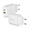 ΦΟΡΤΙΣΤΗΣ ΤΟΙΧΟΥ MEDIARANGE 25W 1XUSB-A  1XUSB-C WHITE  (MRMA112)