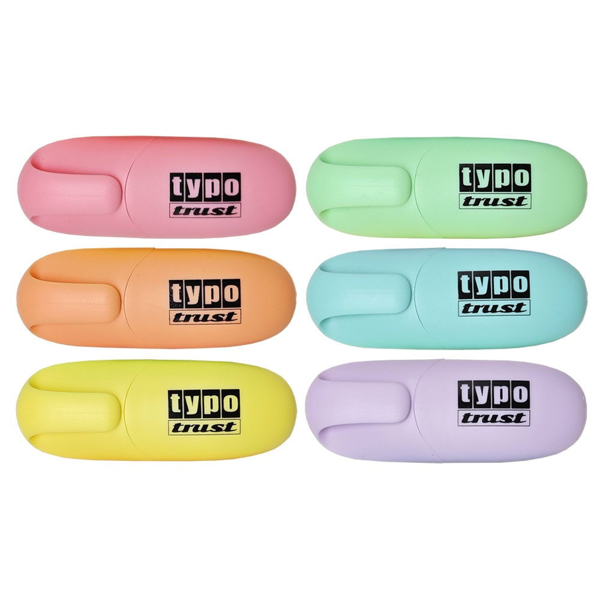 ΥΠΟΓΡΑΜΜΙΣΤΗΣ ΜΙΝΙ ΠΑΣΤΕΛ TYPOTRUST 6 ΧΡΩΜΑΤΑ SP41212-99