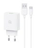 ΦΟΡΤΙΣΤΗΣ ΜΠΡΙΖΑΣ USAMS SCXLTZ01 με καλώδιο micro USB, USB, 18W, λευκός