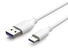 ΚΑΛΩΔΙΟ USB TYPE-C CABLETIME USB 2.0 σε USB Type-C C160, 5A, 1m, λευκό