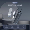 HUB USB 2.0 ORICO USB hub FL02, 4x USB ports, λευκό-μαύρο