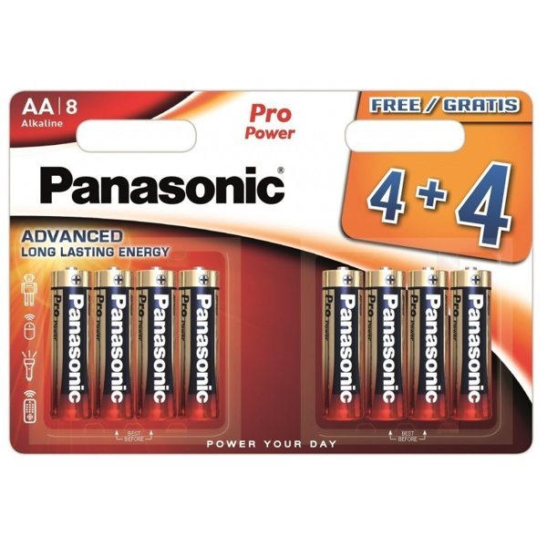ΜΠΑΤΑΡΙΕΣ PANASONIC AA PRO POWER LR-06 SET 4+4 ΤΕΜ ALKALINE 1.5V