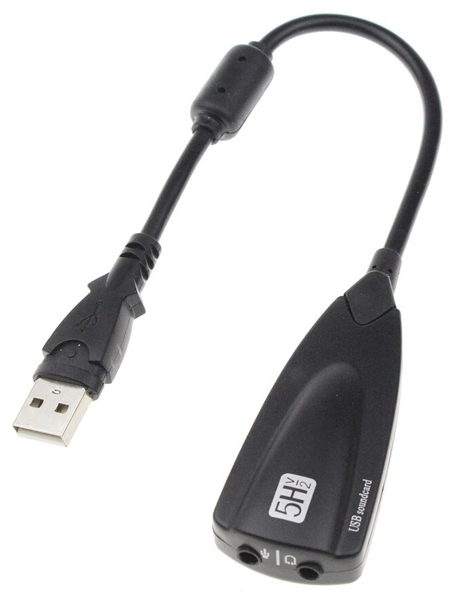 ΚΑΡΤΑ ΗΧΟΥ USΒ 2.0V ST16, 7.1, 2x 3.5mm, μαύρη