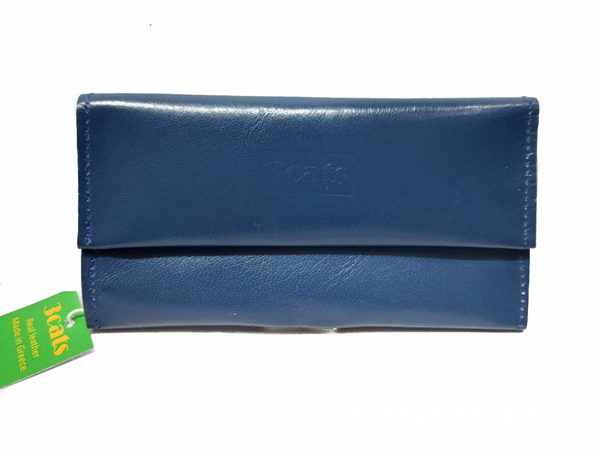 ΚΑΠΝΟΘΗΚΗ ΓΝΗΣΙΟ ΔΕΡΜΑ 9Χ15.5CM ΜΠΛΕ ΝοΚ7-01 made in Greece