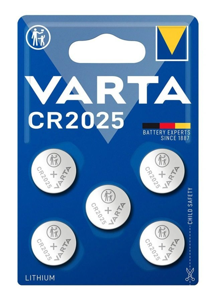 ΜΠΑΤΑΡΙΕΣ VARTA LITHIUM CR2025  3V BLISTER 5 TEM
