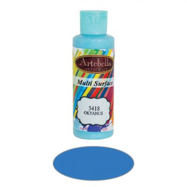 ΑΚΡΥΛΙΚΟ ΧΡΩΜΑ ARTEBELLA MULTI SURFACE 130CC ΜΠΛΕ ΩΚΕΑΝΟΥ No3418