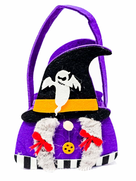 ΚΑΛΑΘΙ ΤΣΟΧΙΝΟ HALLOWEEN 17Χ15Χ8cm ΜΩΒ  3-2637