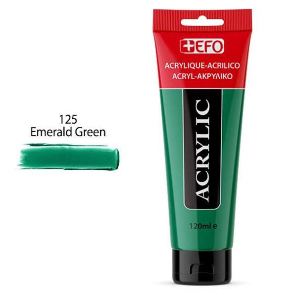 ΑΚΡΥΛΙΚΟ ΧΡΩΜΑ EFO 120ml EMERALD GREEN -ΠΡΑΣΙΝΟ ΣΜΑΡΑΓΔΙ σωληνάριο 389125