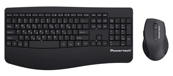 ΠΛΗΚΤΡΟΛΟΓΙΟ POWERTECH ΑΣΥΡΜΑΤΟ PT-1490, 2.4GHz & Bluetooth, μαύρο