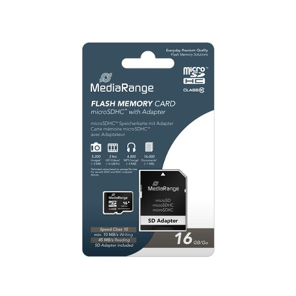 ΜΝΗΜΗ MICRO SD MEDIARANGE microSDHC High Endurance, 16GB, Class 10