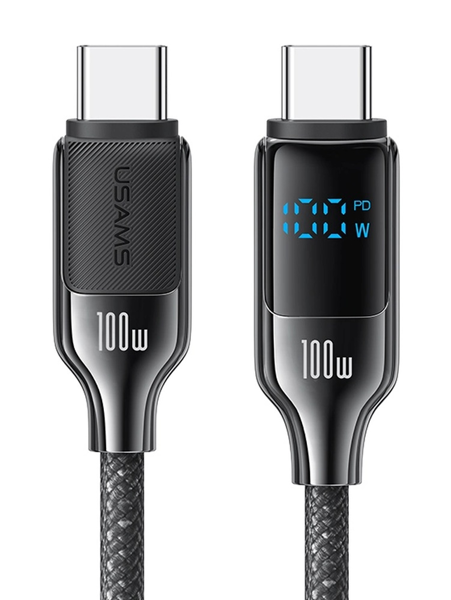ΚΑΛΩΔΙΟ USAMS καλώδιο USB-C SJ742, 100W, 480Mbps, 1.2m, μαύρο