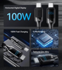 ΚΑΛΩΔΙΟ USAMS καλώδιο USB-C SJ742, 100W, 480Mbps, 1.2m, μαύρο