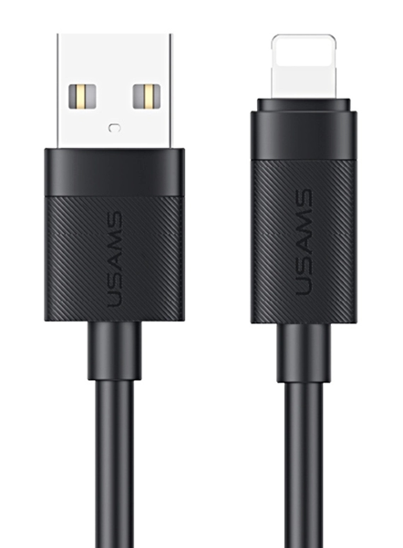 ΚΑΛΩΔΙΟ USAMS Lightning σε USB SJ778, 2.4A, 480Mbps, 1m, μαύρο