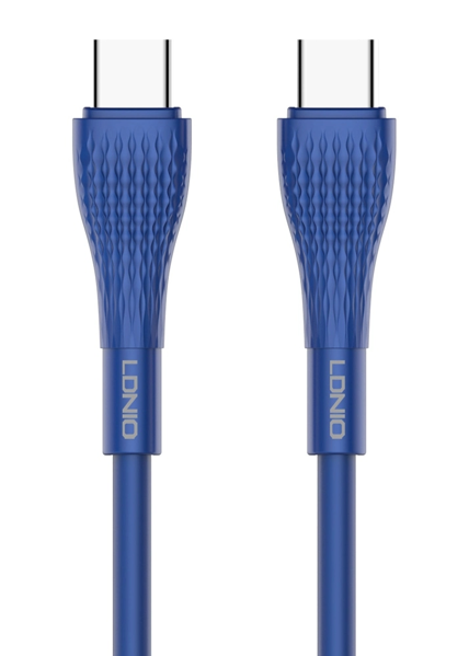 ΚΑΛΩΔΙΟ LDNIO καλώδιο USB-C σε USB-C LC672C, 65W PD, 2m, μπλε
