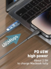 ΚΑΛΩΔΙΟ LDNIO καλώδιο USB-C σε USB-C LC672C, 65W PD, 2m, μπλε