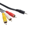 ΚΑΛΩΔΙΟ POWERTECH 3x RCA (M) σε jack 3.5mm (M) CAB-R010, 1.5m