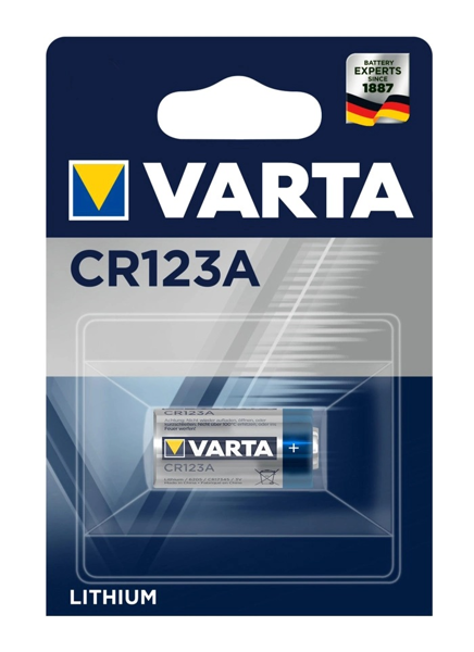 ΜΠΑΤΑΡΙΕΣ VARTA μπαταρία λιθίου CR123A, 3V, 1τμχ 12-2035
