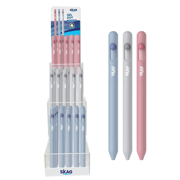 ΣΤΥΛΟ SKAG GEL DOT 0.7mm ΜΠΛΕ ΜΕΛΑΝΗ 3 ΧΡΩΜΑΤΑ ΚΕΛΥΦΟΥΣ 312394