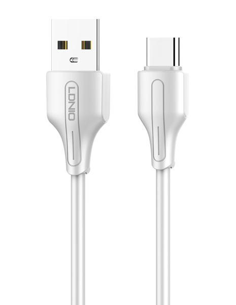 ΚΑΛΩΔΙΟ USB 2.0 MALE TO TYPE-C LDNIO USB-C σε USB LS540, 2.4A, 20cm, λευκό